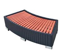 vidaXL Marche d'accès au spa Poly rotin 92×45×25 cm Noir