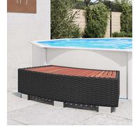 vidaXL Marche Pour Spa de Jardin Noir Résine Tressée Cuve Thermale Extérieur 42700