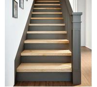 vidaXL Marches d'escalier Lot de 2 en chêne massif non traité 80 x 30 x 2 cm