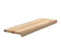 vidaXL Marches d'escalier 2 pcs Non traité Bois de chêne Massif, Marche d'escalier pour escalier en Bois, Marche d'escalier en Bois, Planche de fenêtre