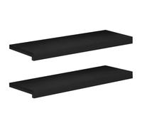 vidaXL Marches d'escalier 2 pièces 80 x 25 x 2 cm Noir