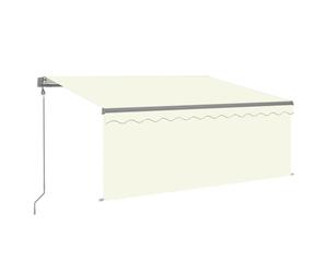 vidaXL Marquise automatique avec store LED Capteur de vent 3x2,5 m Crème