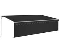 vidaXL Marquise automatique avec store LED Capteur de vent 5x3m Anthracite