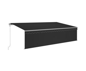vidaXL Marquise automatique avec store LED Capteur de vent 5x3m Anthracite