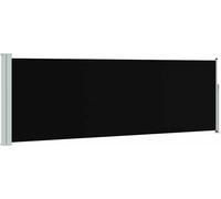 vidaXL Marquise latérale extensible 100×300 cm Noir