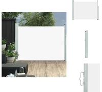 vidaXL Marquise latérale extensible 100×500 cm Crème - Parasols & Protection solaire