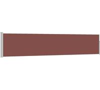 vidaXL Marquise latérale extensible 100×500 cm Marron