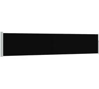vidaXL Marquise latérale extensible 100×500 cm Noir