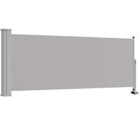 vidaXL Marquise latérale extensible 100x300 cm Gris