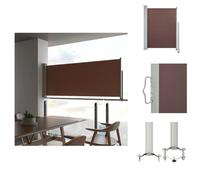vidaXL Marquise latérale extensible 100x300 cm Marron - Parasols & Protection solaire