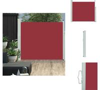 vidaXL Marquise latérale extensible 100x300 cm Rouge - Parasols & Protection solaire