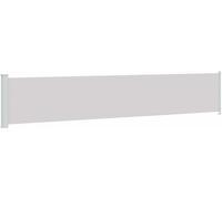 vidaXL Marquise latérale extensible 117x600 cm Gris