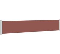 vidaXL Marquise latérale extensible 117x600 cm Marron