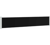 vidaXL Marquise latérale extensible 117x600 cm Noir
