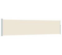 vidaXL Marquise latérale extensible 120Ã500 cm Crème
