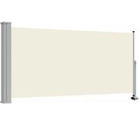 vidaXL Marquise latérale extensible 120x300 cm Crème