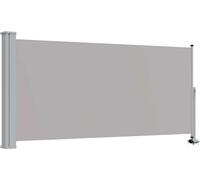 vidaXL Marquise latérale extensible 120x300 cm Gris