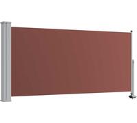 vidaXL Marquise latérale extensible 120x300 cm Marron