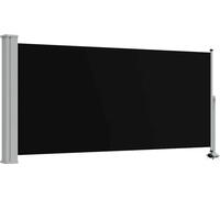 vidaXL Marquise latérale extensible 120x300 cm Noir