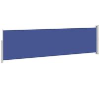 vidaXL Marquise latérale extensible 140×500 cm Bleu