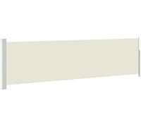 vidaXL Marquise latérale extensible 140×500 cm Crème
