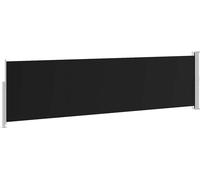 vidaXL Marquise latérale extensible 140×500 cm Noir