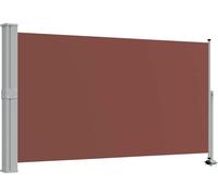 vidaXL Marquise latérale extensible 140 x 300 cm Marron