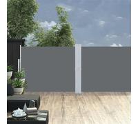 vidaXL Marquise latérale extensible 140x1200 cm Anthracite