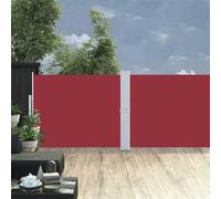 vidaXL Marquise latérale extensible 140x1200 cm rouge