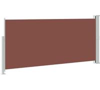 vidaXL Marquise latérale extensible 140x300 cm Marron