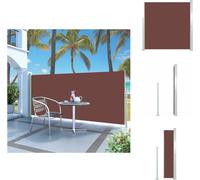 vidaXL Marquise latérale extensible 140x300 cm Marron - Parasols & Protection solaire