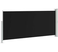 vidaXL Marquise latérale extensible 140x300 cm Noir