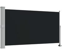 vidaXL Marquise latérale extensible 140x300 cm Noir