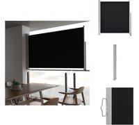 vidaXL Marquise latérale extensible 140x300 cm Noir - Parasols & Protection solaire