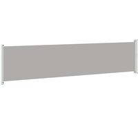 vidaXL Marquise latérale extensible 140x600 cm Gris