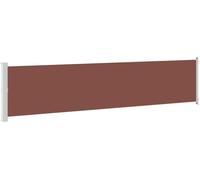 vidaXL Marquise latérale extensible 140x600 cm Marron