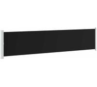 vidaXL Marquise latérale extensible 140x600 cm Noir