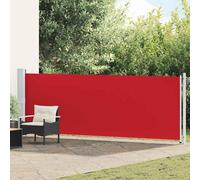 vidaXL Marquise latérale extensible 140x600 cm rouge