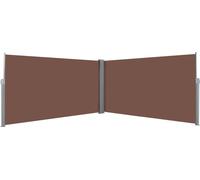 vidaXL Marquise latérale extensible 160×600 cm Marron