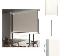 vidaXL Marquise latérale extensible 160x300 cm Crème - Parasols & Protection solaire