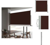 vidaXL Marquise latérale extensible 160x300 cm Marron - Parasols & Protection solaire
