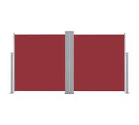 vidaXL Marquise latérale extensible 170 x 600 cm rouge