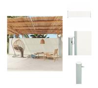 vidaXL Marquise latérale extensible 180x600 cm Crème - Parasols & Protection solaire