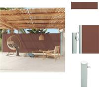 vidaXL Marquise latérale extensible 180x600 cm Marron - Parasols & Protection solaire