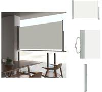 vidaXL Marquise latérale extensible 80×300 cm Crème - Parasols & Protection solaire