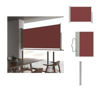 vidaXL Marquise latérale extensible 80×300 cm Marron - Parasols & Protection solaire