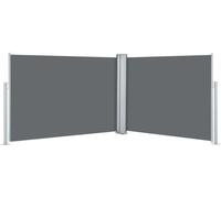 vidaXL Marquise latérale extensible Anthracite 100 x 1000 cm
