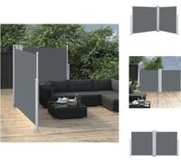 vidaXL Marquise latérale extensible Anthracite 100 x 600 cm - Parasols & Protection solaire