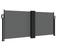 vidaXL Marquise latérale extensible Anthracite 100x600 cm