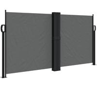 vidaXL Marquise latérale extensible Anthracite 120x1000 cm
